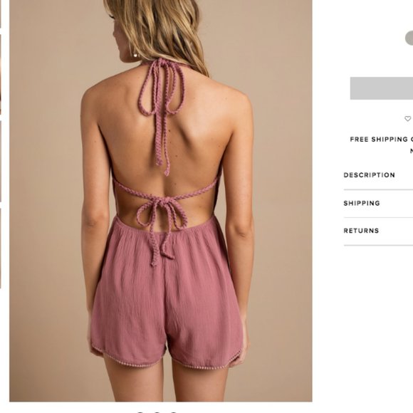 Tobi Halter Tie Romper - Picture 2 of 8